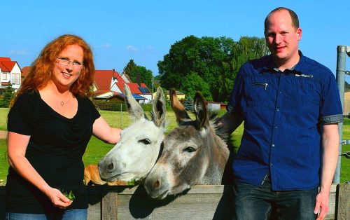 Mareike, Jan und Esel